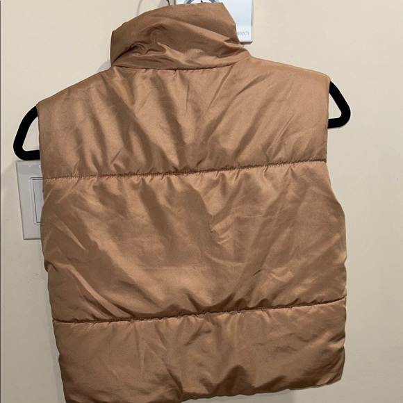 Forever 21 Light Brown Puffer Vest - Picture 2 of 3